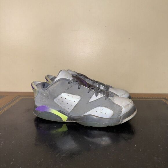 Nike Air Jordan 6 Retro Low Dark Grey Green 768884-008 Ps Preschool Size 3Y - Picture 1 of 5